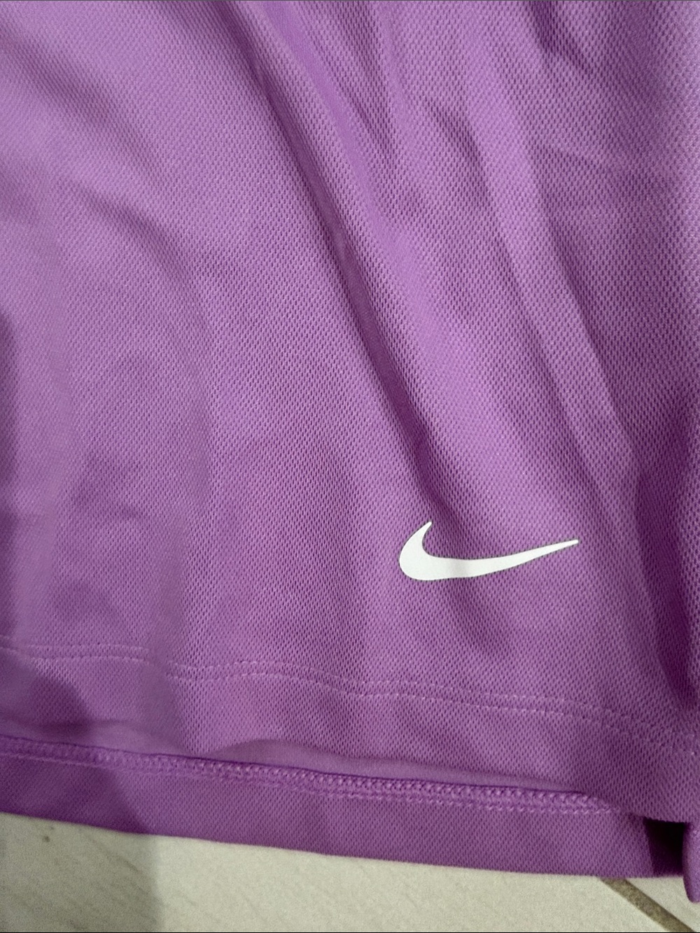 Nike Purple Sleeveless Polo Tank with Striped Collar - Picture 3 of 4
